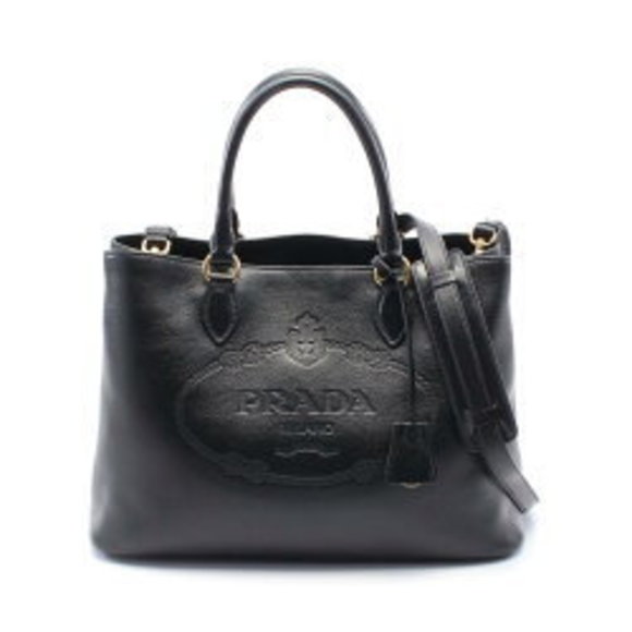 Prada Handbag Leather Black - Picture 1 of 7